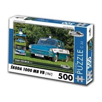 Image 1 of Retro cars - Puzzle Škoda 1000 MB VB (1967) - 500 piese