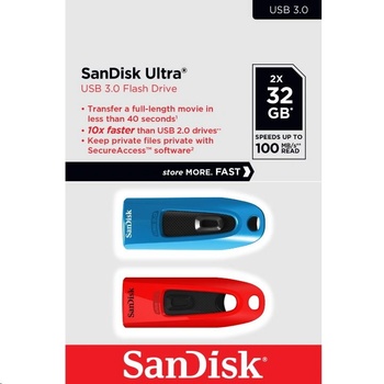 SanDisk Ultra 32GB USB 3.0 2-Pack (SDCZ48-032G-G462)