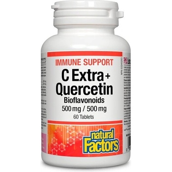 Natural Factors Immune Support C Extra 500 mg + Quercetin 500 mg 60 таблетки | Natural Factors (1333 NF)