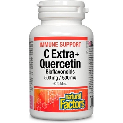 Natural Factors Immune Support C Extra 500 mg + Quercetin 500 mg 60 таблетки | Natural Factors (1333 NF)