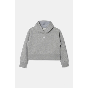 Under Armour Rival Fleece Crop Hoodie K 1379517-012 šedá