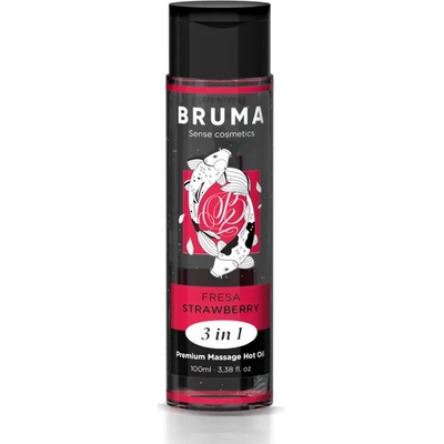 Bruma premium massage hot oil strawberry 3 in 1 100 ml
