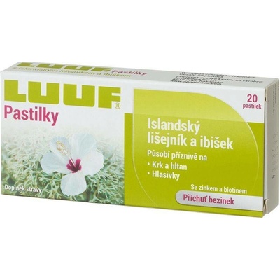 Luuf Pastilky Islandský lišejík a ibišek 20 pastilek