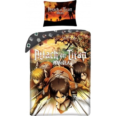 Halantex bavlna obliečky Útok titánov Attack on Titan 70x90 140x200