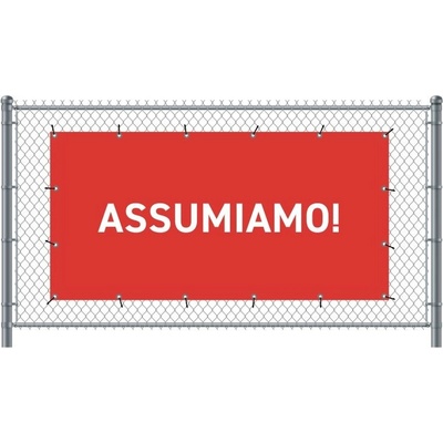 Jansen Display Standardní banner na plotPřijímáme nové zaměstnance italština Červené, 2000 x 1000 mm