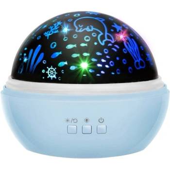 Image 1 of Нощна лампа с проектор - синя (kru16858)