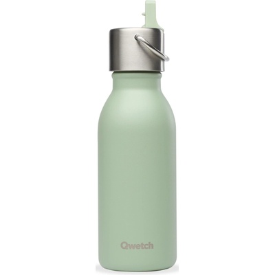 Qwetch KIDS izotermická lahev 350 ml Matná limetkově zelená