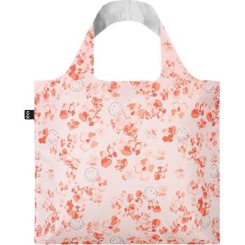 LOQI Чанта тип торба LOQI Artist Smiley на цветя от рециклиран материал (SM.BL.R)