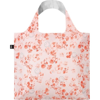 LOQI Чанта тип торба LOQI Artist Smiley на цветя от рециклиран материал (SM.BL.R)