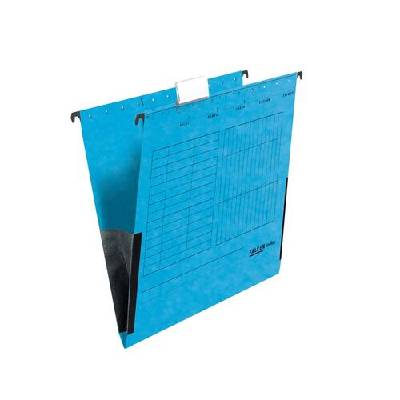 Папка за картотека, V-образна, с ограничител, синя, 5 броя (11288016001F)