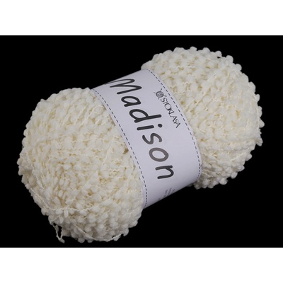 Pletací příze nopková Madison 100 g Varianta: 2 krémová světlá, Balení: 1 ks 58806/150562/271512