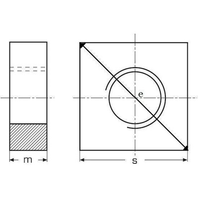 matica M4 A4-70 NEREZ 4 hranná nízká 7x7 DIN 562 [1 ks]