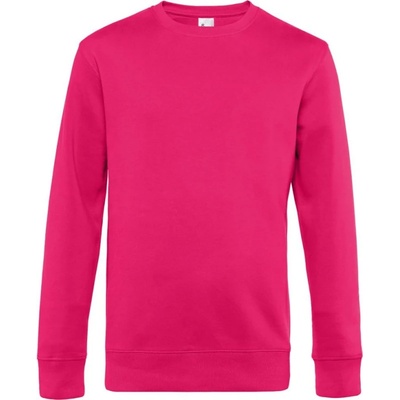 B&C mikina KING Crew Neck pánská COT-01U01Kx5200 Purpurová růžová