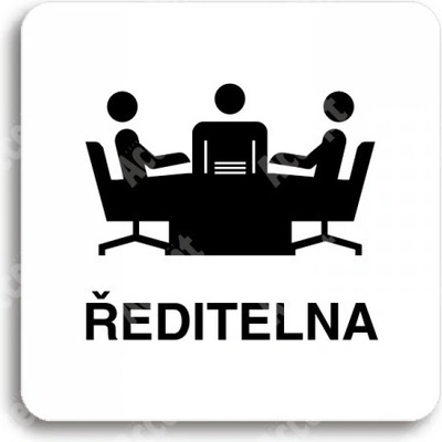 ACCEPT Piktogram ředitelna - bílá tabulka - černý tisk bez rámečku