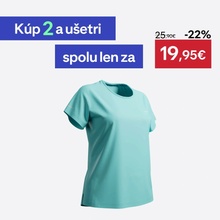 KIPRUN Dámske bežecké tričko Run 500 Dry priedušné tyrkysové