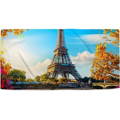 Sablio Uterák Paříž Eifellova věž Flowers 50 x 100 cm