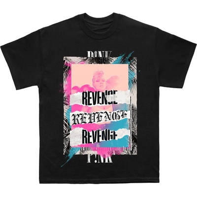Pink tričko Revenge čierne