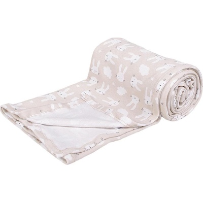 Kaarsgaren Letní deka z biobavlny s potiskem Béžová zajíc – Zbozi.Blesk.cz