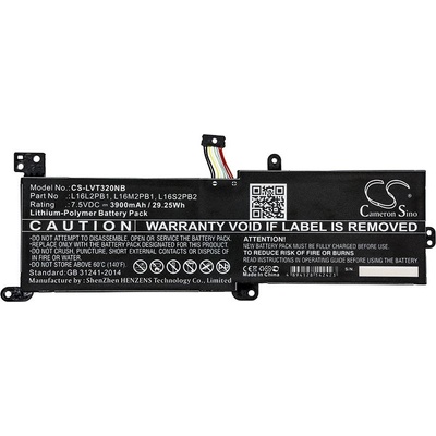 Cameron Sino Батерия за лаптоп LENOVO 130-14AST, IdeaPad 320-15AST, Ideapad 320-17IKB L16C2PB1 LiPo 7.5V 3900mAh CAMERON SINO (CS-LVT320NB)