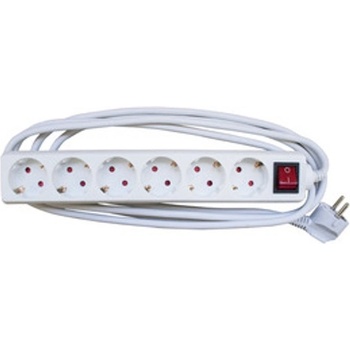 Image 1 of Разклонител с 6 гнезда и светлинен ключ, 1.5мм2, кабел с дължина