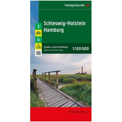 Šlesvicko-Holštýnsko - Hamburk 1:150 000 / mapa ulic a volného času - freytag&berndt