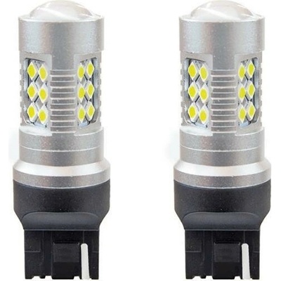 AMIO LED žiarovka 1156 CAN-BUS 24× SMD 3030 T20 7440 w21w 12 V/24 V biela 5600 K, sada 2 ks 5903293011737