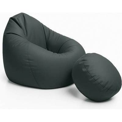 Mekem sedací vak Super 4XL obj. 450 L s podnožkou, mat.Nylon, barva zelenošedá
