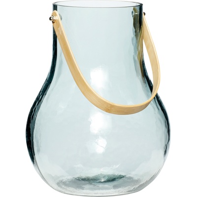 Hübsch Ваза Hübsch стъклена с дръжка за хващане синя (950202)