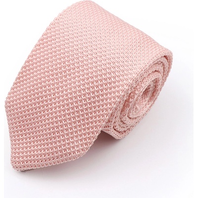 Decofashion Pletená kravata světle růžová