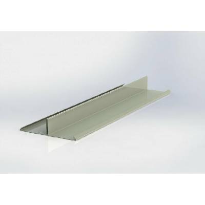 Rozdělovací lišta r.š.250mm pozink Lakovaný RAL 9006 stříbrná s folií dl.2m