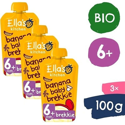 Ella's Kitchen BIO Snídaně banán a jogurt 3 x 100 g – Zbozi.Blesk.cz