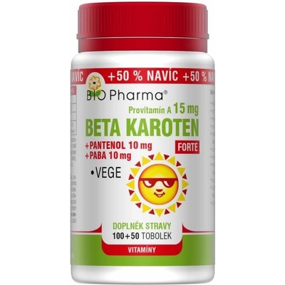 Bio Pharma Beta karoten 15 mg Forte 150 kapslí