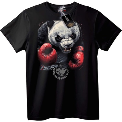 NOONEBRAND Тениска Боксиращ Панда - L, Black