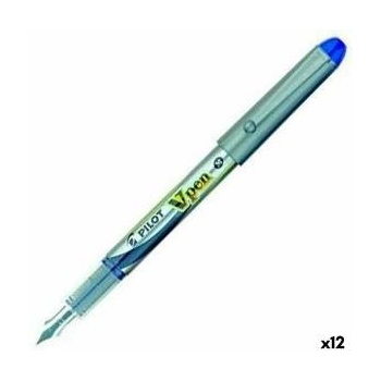 Pilot Писалка с течно мастило Pilot V Pen за еднократна употреба Перо за калиграфия Син Стомана 0, 4 mm (12 броя)