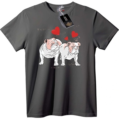 NOONEBRAND Тениска 'Булдожка любов' - 2XL, White