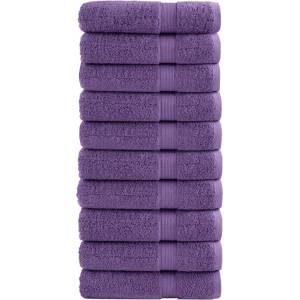 vidaXL Премиум хавлиени кърпи SOLUND 10 бр зелени 100x150 см 600 gsm (137361)