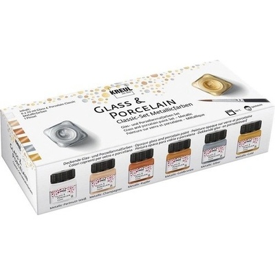 Kreul Sada farieb na sklo a porcelán Classic metallic 6x20 ml