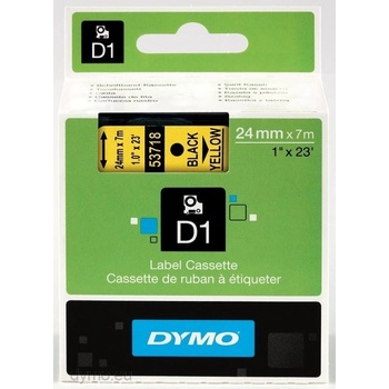 DYMO Лента за етикетни принтери Dymo Ribbon 53718 / S0720980 - Black on Yellow - PN S0720980 + (S0720980)