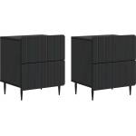 vidaXL Нощен шкаф 2 бр. Черно 43 x 34, 5 x 49, 5 см Инженерна дървесина (894298)