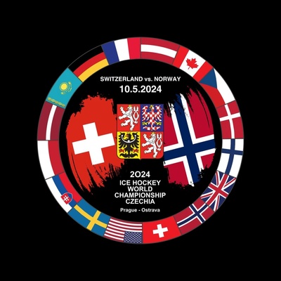 FansArena Puk Ice Hockey World Championship Czechia MS 2024 Dueling 10.5.2024 Switzerland vs. Norway