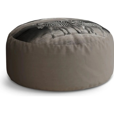 Sablio Taburet Circle Zebry: 38x48 cm