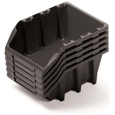 Prosperplast Plastové boxy 198 x 118 x 84 mm Black 5 ks