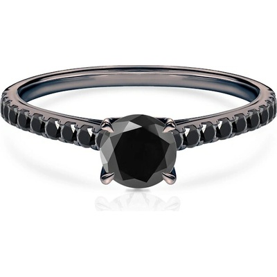 Savicki Zásnubný prsteň Share Your Love čierne zlato čierny diamant SYL P6 CZD CZD CZ
