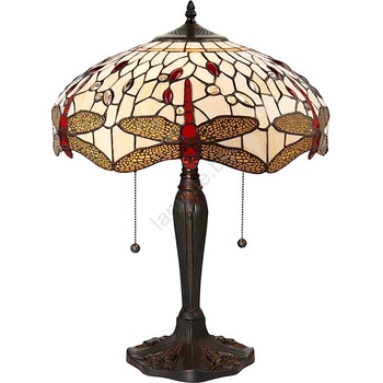 Endon Lighting 64085 - Настолна лампа Tiffany DRAGONFLY 2xE27/60W/230V, диаметър 41 cm (EN0290)