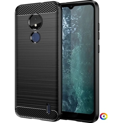 Nokia C21 Удароустойчив Carbon Fiber Калъф и Протектор