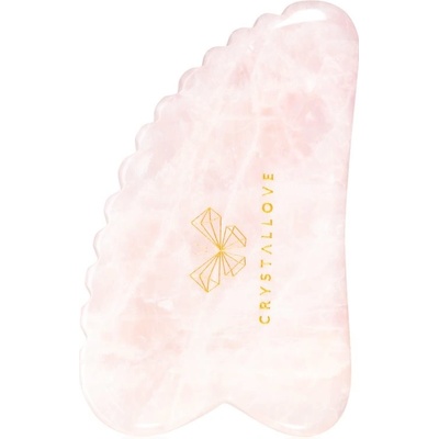 Crystallove Rose Quartz 3D Gua Sha masážna pomôcka 1 ks