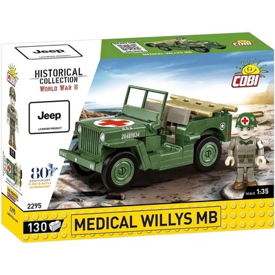 COBI 2295 World War II Americký terénny automobil Medical Willys MB 1:35
