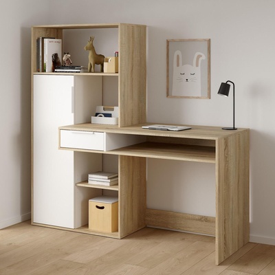 Бюро Function Plus Combi Бял и дъб