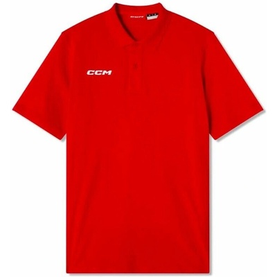 CCM Team Short Sleeve Polo SR červené
