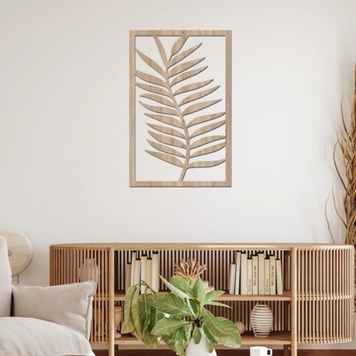 dřevo života Dřevěná dekorace na zeď LIST Zvolte rozměr šxv (cm): 39x60, Zvolte barvu dekoru: Dub Sonoma